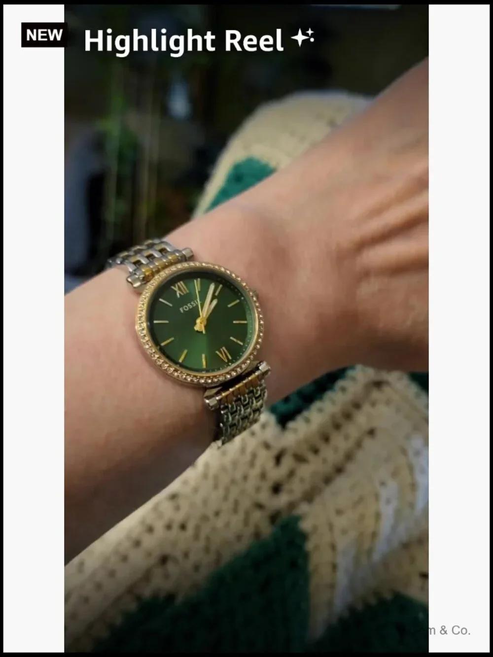 Fossil Women's Watch and Bracelet Set Carlie Three-Hand Stainless Steel